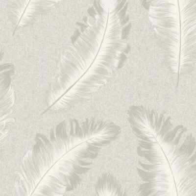 Belgravia Ciara Feder schwere strukturierte Glitzer Vinyltapete Silber 4400