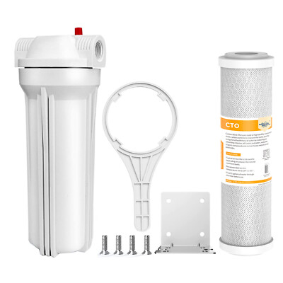 10 Inch Whole House Water Filter Housing Filtration System 10'' x2.5'' Cartridge