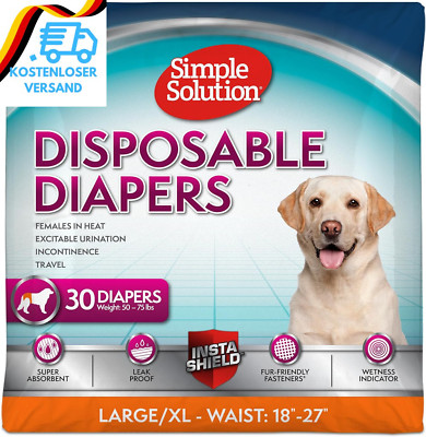 Simple Solution True Fit Einweg-Hundewindeln Für Hündinnen   Super Saugfähig Mit