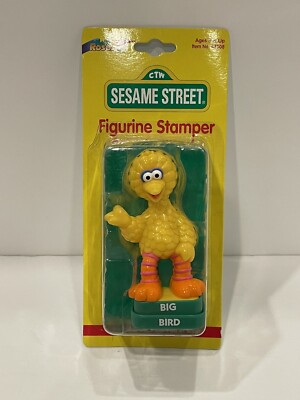 Sesame Street Big Bird Figurine Stamper 1997 Rose Art