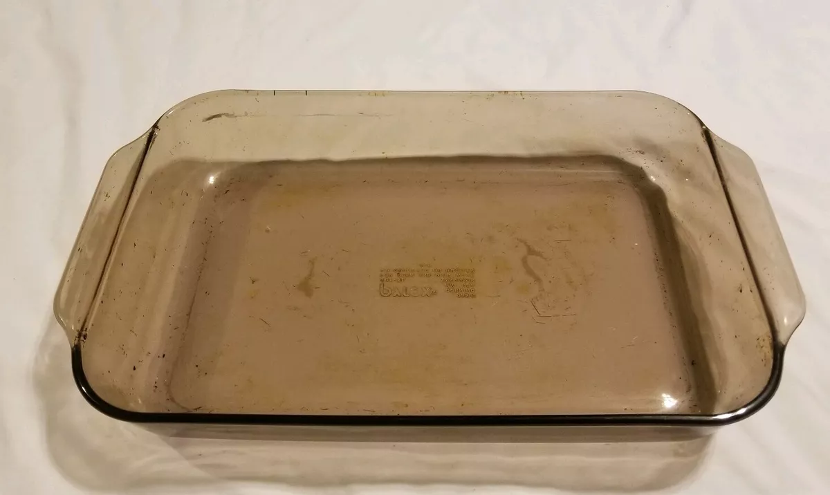 Vintage Pyrex Smoky Gray Glass Baking Pan 13x9x2 Corning USA oven 233-R