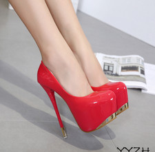 Women Stiletto Metal Heel Clubwear Super High Heels 16cm Shoes Platform Pumps