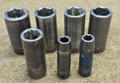 7 Proto Professional Impact Socket Set 1/2'' Drive Deepwell 7338H 1-3/16 SAE USA