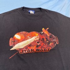 Vintage 2002 Star Wars Attack of the clones shirt Jango Fett Jedi Starfighter XL