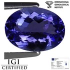 1.65 Ct IGI Certified AA Natural Tanzanite Gemstone Blue Violet Oval Cut — photo 1