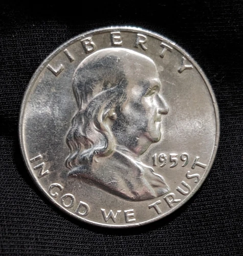 1959-D Franklin Half Dollar, Choice BU+