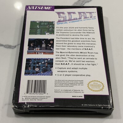 S.C.A.T. Special Cybernetic Attack Team (NES 1991) Authentic S.C.A.T. Special Cybernetic Attack Team (NES 1991) Authentic