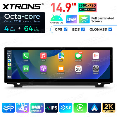 14,9'' Android Autoradio Für BMW 5er F10 F11 CIC 8-Kern 4G+64G Navi CarPlay DSP
