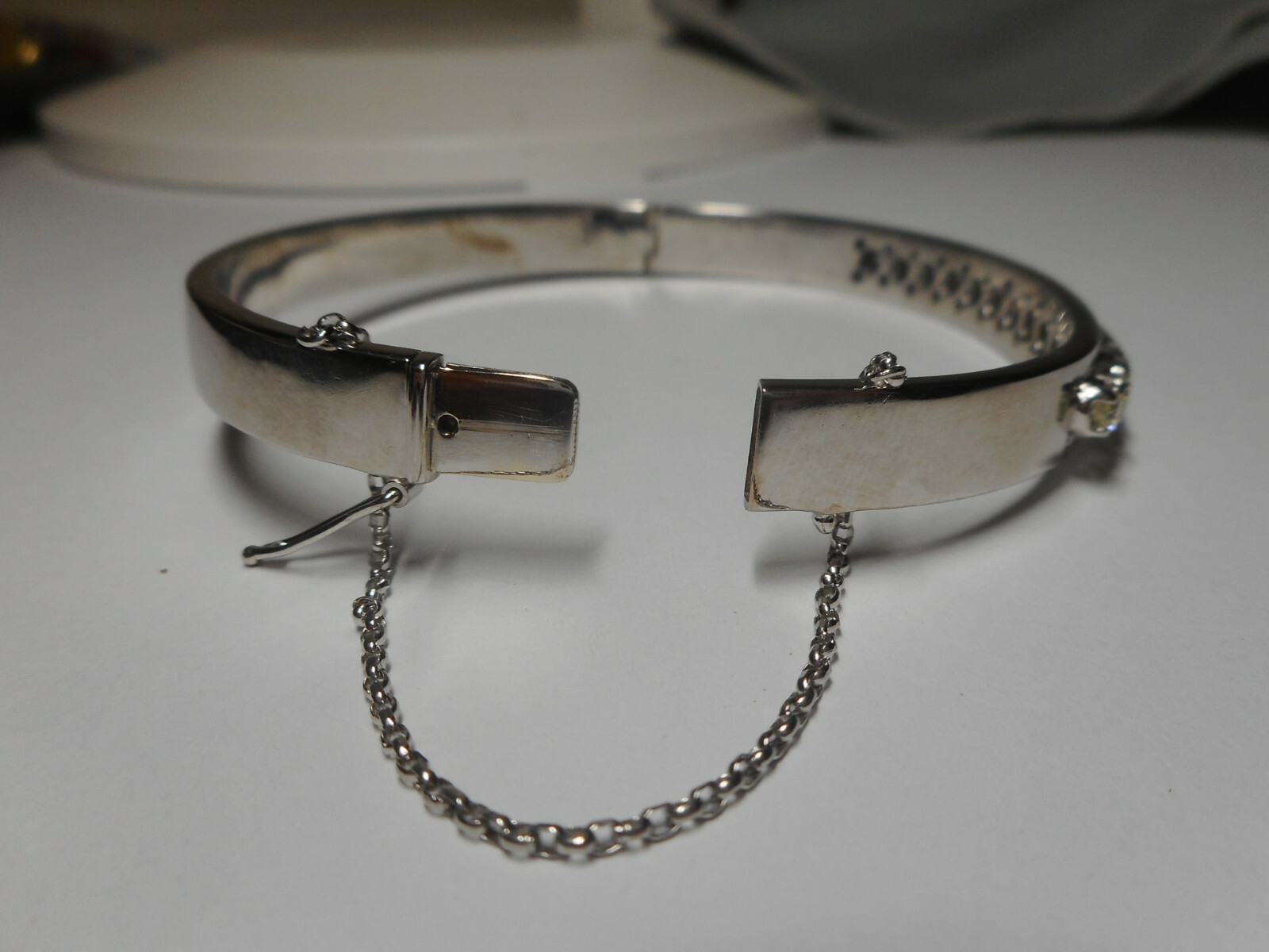 Modern Diamond Bangle Bracelet - image 9