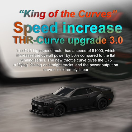 Coche de carreras Turbo Racing C75 1:76 RC completo proporcional control remoto juguetes RTRKiT - Imagen 8 de 26