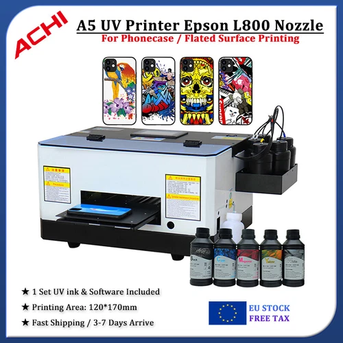 A5 UV Printer Epson L800 Print Head UV Flatbed Printer For Phone Case 【EU STOCK]