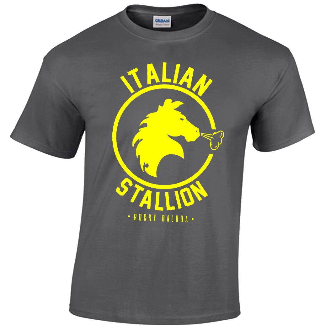 ITALIAN STALLION MENS T SHIRT ROCKY BALBOA BOXING GYM TRAINING TOP FANCY  DRESS