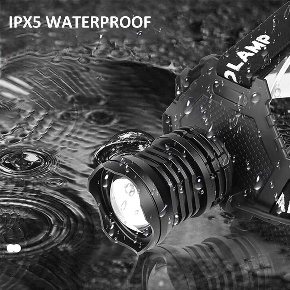 Faro LED súper brillante impermeable USB recargable con 3 baterías CREE Tech - Imagen 2 de 4