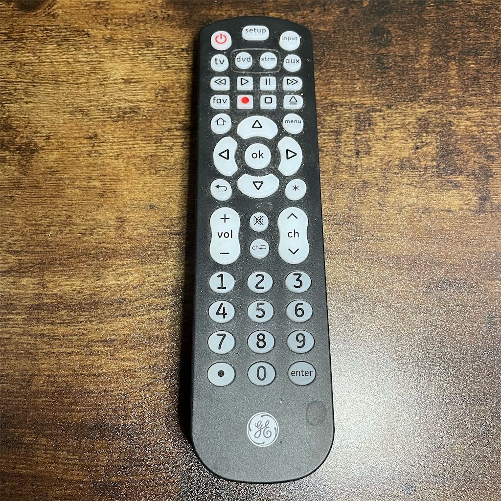 GE 4-Device Universal Remote Control Black, Blue Backlit Buttons | eBay