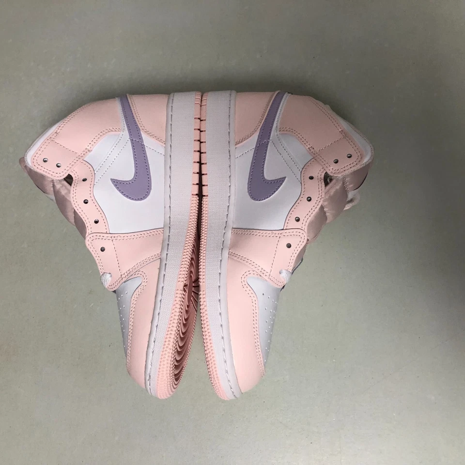 Nike Air Jordan 1 Mid GS Rosa Lavado Violeta Blanco Escarcha FD8780-601 Talla 6y Foto 4 de 4