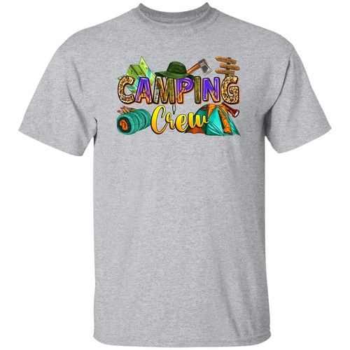 Camping crew T-Shirt Summer camp squad Unisex tee White Sand Sport Grey - Bild 7 von 10