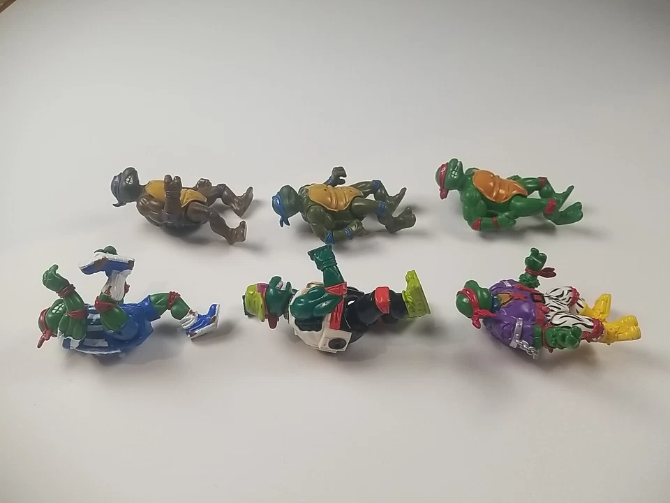 Lote De 14 Figuras Tortugas Ninja Adolescentes Mutantes TMNT Años 80 y 90 Retro De Colección Foto 3 de 4