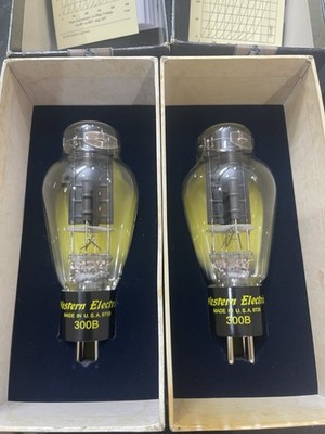 Western Electric 300B 1997 NOS Excellent Testing Values Matched Pair