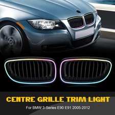 F�r BMW E90/E91 09-12 LCI Nieren Grill mit Licht Streifen RGB-LED Nierengitter