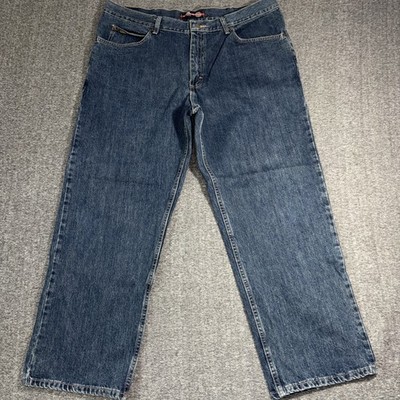 Lee Mens Relaxed Fit Straight Leg Size 42x30 Demin Jeans Blue