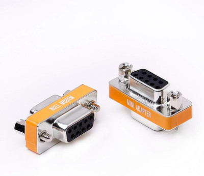 DB9 Null Modem Female to Slimline Data Transfer Serial 2 Pack, 2 Pack