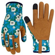 MERTURN Leather Gardening Gloves for Women Thorn Proof Garden Medium, Colorn