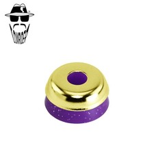 ORIGINAL LOWRIDER Gold Springer Fork Head Ring Sparkle Purple Rubber Universal.