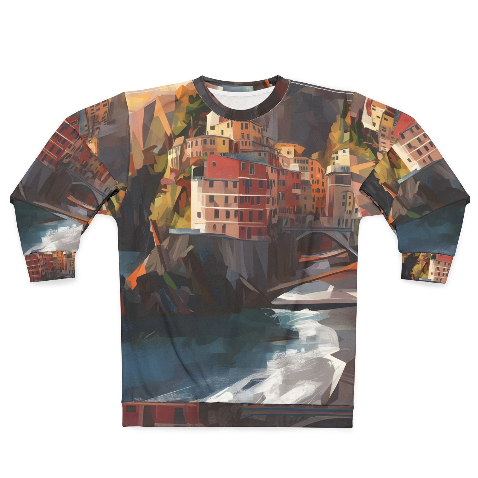 Cinque Terre All Over Print Hoodie Travel Inspired Outdoor Apparel