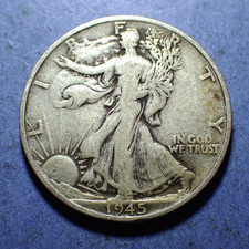 1945-S Walking Half Dollar  Fine