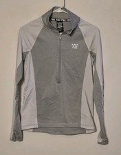 PINK Victoria Secret ultimate Pullover Half Zip Sweatshirt Gray White Size XS