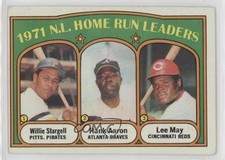 1972 Topps League Leaders Willie Stargell Hank Aaron Lee May #89 HOF 05a7