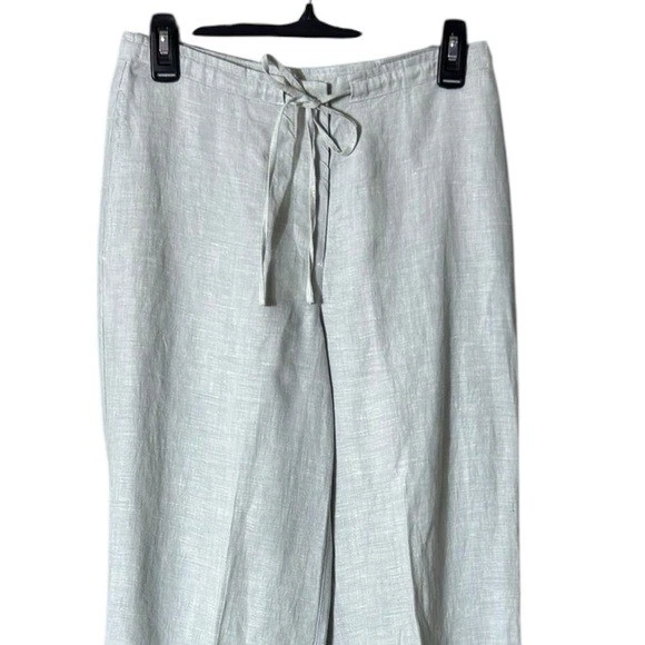 Pantalones Express Mujer Lino Pierna Ancha Talla 4 Playa Bohemio Lagom Tranquilo Lujo Foto 2 de 4