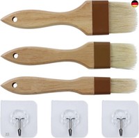 3 StüCk Backpinsel Kochpinsel KüChenpinsel Grillpinsel Bbq Pinsel Naturborsten B