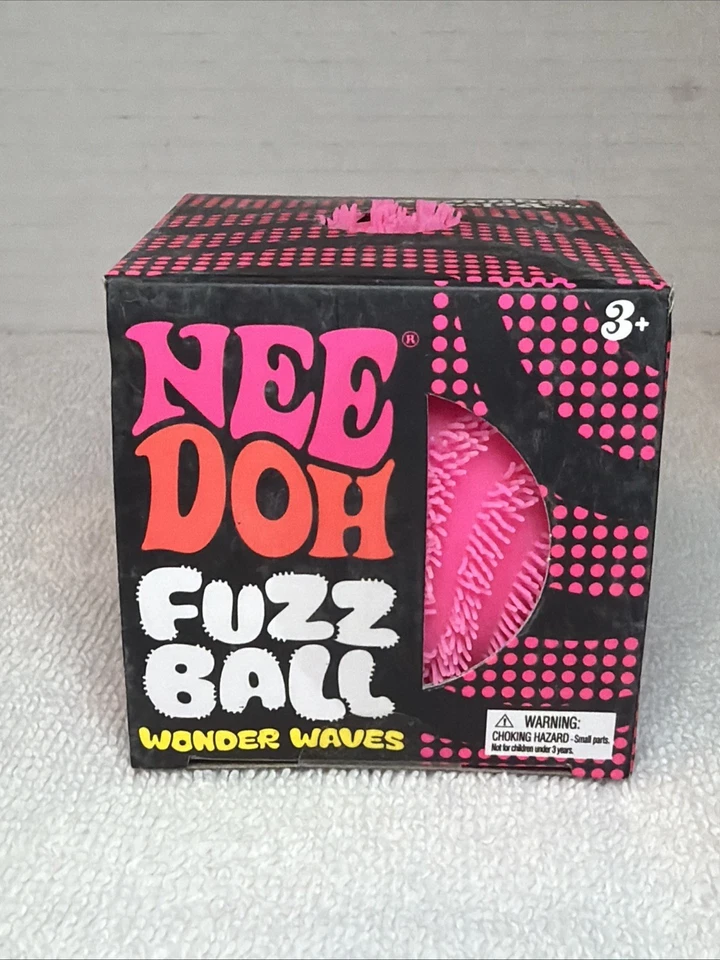 SELTEN ROSA Needoh Fuzz Ball Wonder Waves The Velvet Squeeze Nee Doh Quetschspielzeug - Bild 1 von 2