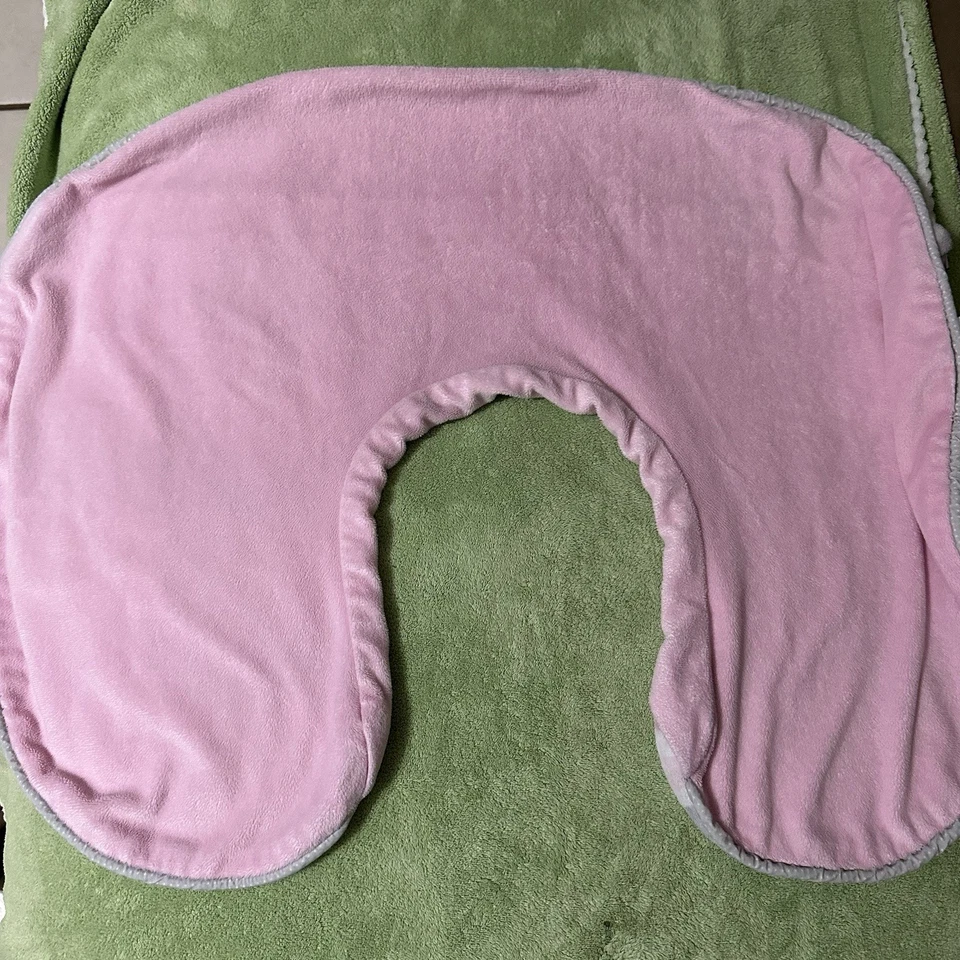 Boppy Pillow Cover Pink NURSING BOTTLE FEEDING Soft - Image 2 of 4