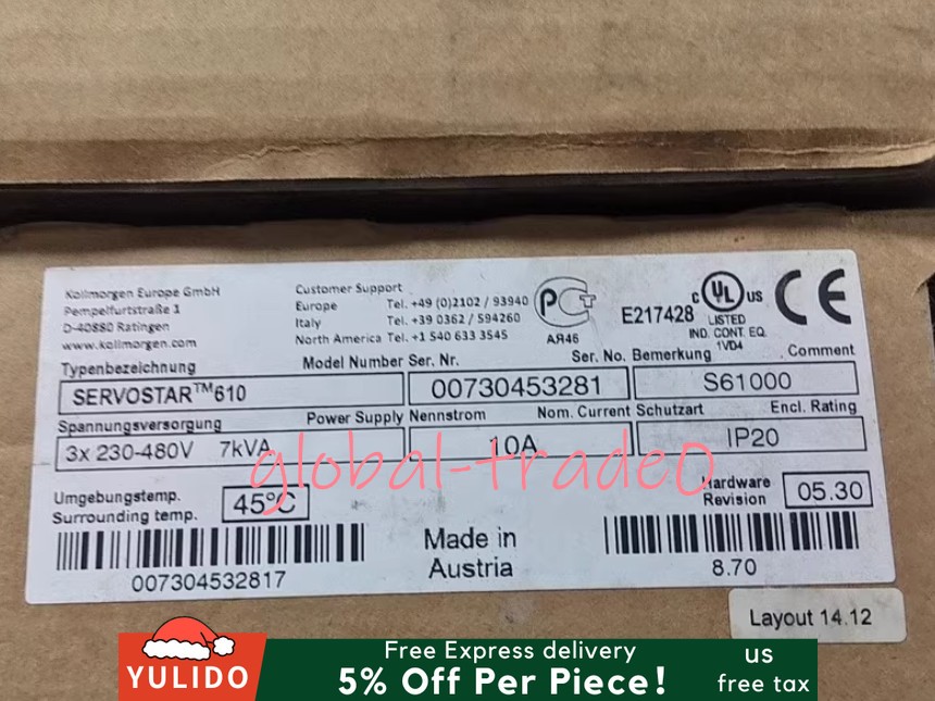 SERVOSTAR 610 S61000 Brand New Servo Drive SERVOSTAR 610 S61000