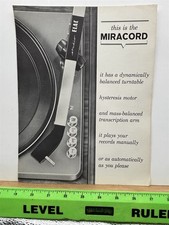 1960s 1970s Record Player Flier Miracord Studio Elac Turntable Vintage