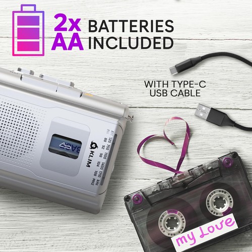 KLIM K8 Cassette Tape Player Portable - Cassette Recorder - New Version - AM/... - Picture 5 of 7