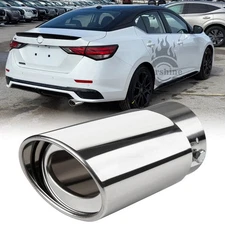 Car Exhaust Pipe Tip Rear Tail Throat Muffler Tailpipe 2.5'' Inlet For Nissan