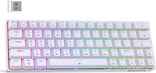 Wireless Mechanical Gaming Keyboard 60 Percent RGB Backlit Compact 63 Keys Blue