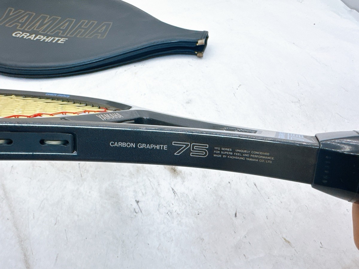 テニスラケット　YAMAHA CARBON GRAPHITE　75　 Yamaha Graphite 75 XSL Tennis Racquet 4 1/4 No.2 with Case | eBay