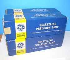 Vintage GE Quartzline Precision Lamp Q750T20/4CL 750 Watts 120 Volts med bipost