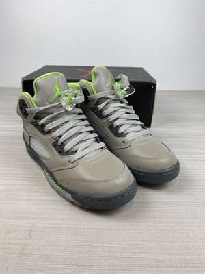 Air Jordan 5 Retro Green Bean Reflective Gray Sneakers Size 4.5Y DQ3734-003 (GS)