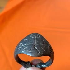 handmade ancient berber ring silver color