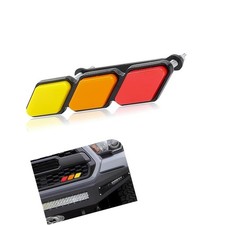 Car Grille Decor Badge, Tri-color Badge Emblem Sticker, Automotive Grille Ins...