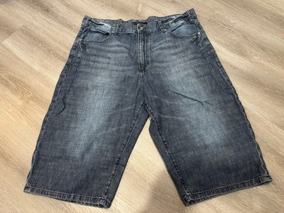 Sean John Jean Shorts Jorts Y2K Vintage Mens 40 Blue Denim Long Baggy