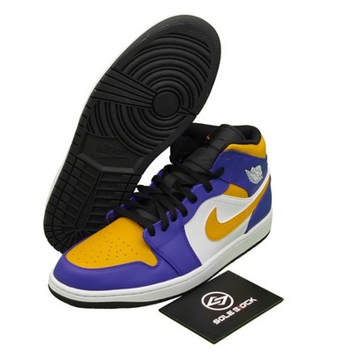 Size 7 - Jordan 1 Mid Lakers for sale online | eBay