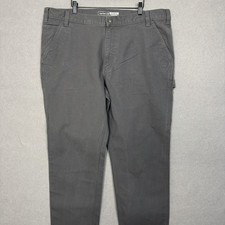 Carhartt Relaxed Fit Duck Utility Work Pants Mens 42X32 Gravel Grey