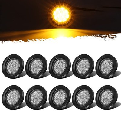 Luces de Marcador Ambar de 2.5 Pulgadas con Reflectores para Camion 10 Pzs