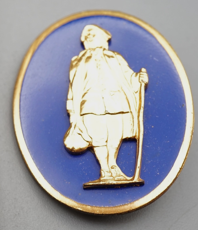 WWII Sterling 111th Infantry Regiment DI Pin With Sales Card by Robbins NICE